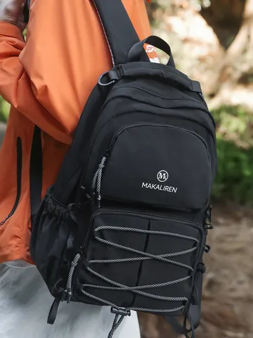 Fashion Color Block Backpack for Students Large Capacity School Bag for Travel Hiking Cycling Men Women Outdoor Backpack