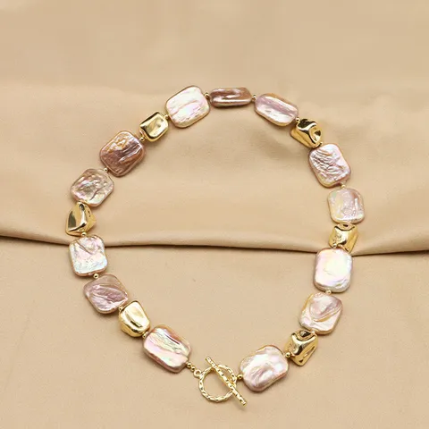 Französisch Vintage Barock Künstliche Perle Choker Kette Für Frauen Luxus Vergoldet Geometrische Perlenhalskette Schmuck Geschenk