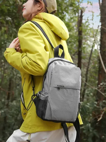 Bolso de Pecho Unisex de Nailon a Cuadros Moda Utilitaria para Viajes Fitness Bolso Bandolera Cuadros Pack Hombro
