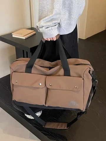 Heren Reistas Grote Capaciteit Canvas Waterdicht Outdoor Sport Fitness Handtas Crossbody Tas Casual Multi-pocket Schoudertas