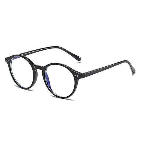 Montatura per Occhiali Anti-luce Blu TR90 Rotondi Retrò per Uomo Donna Occhiali da Computer Montatura Ottica Vintage Decorazione a Chiodo di Riso 5015