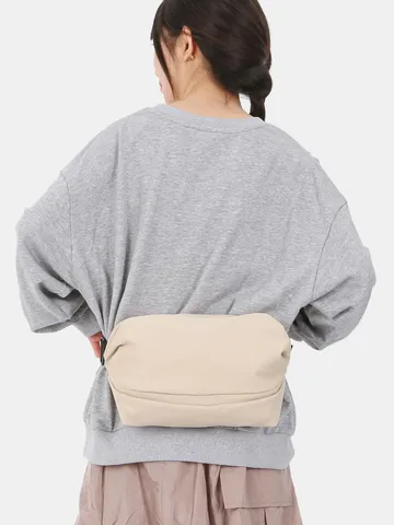 Women Nylon Shoulder Crossbody Bag Large Capacity Lightweight Candy Color Chest Waist Pack For Travel Daily Casual Korean Purse