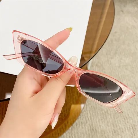 Gafas de Sol Retro de Ojo de Gato para Mujer Hombre Moda de Montura Pequeña Protección UV400 PC AC Ciclismo Conducir Gafas