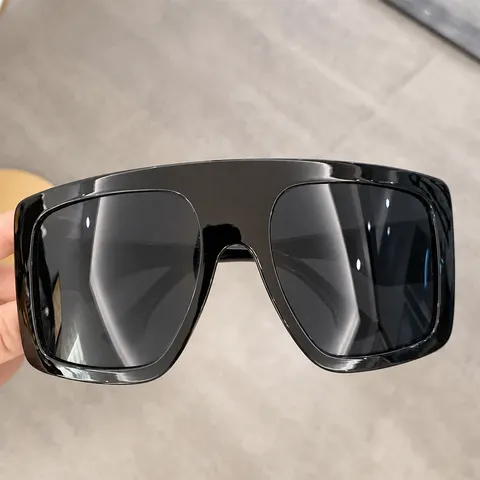 Oversized Flat Top Sunglasses For Women Men Fashion Shield Frame Polycarbonate Eyewear Trendy UV400 Outdoor Shades Glasses