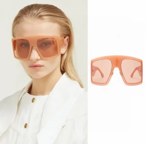 Oversized Flat Top Sunglasses For Women Men Fashion Shield Frame Polycarbonate Eyewear Trendy UV400 Outdoor Shades Glasses