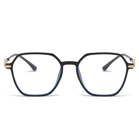 Modische Anti-Blaulicht-Brille Geometrischer Unregelmäßiger Quadratischer Rahmen Für Damen Herren Ohne Sehstärke Klarglas-Brille