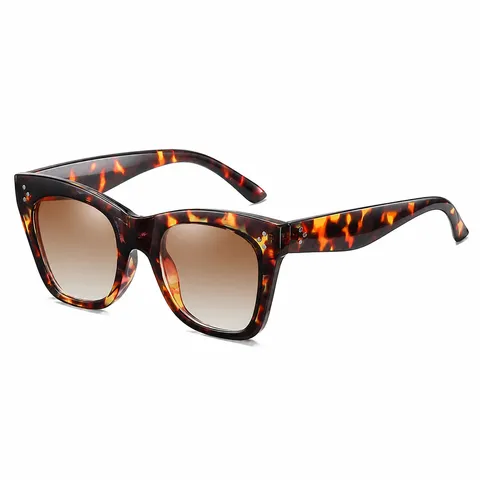 Gafas de Sol de Moda Cat Eye Mujer Marco Grande Lente Degradada Material PC Protección UV400 Estilo de Diseñador Retro