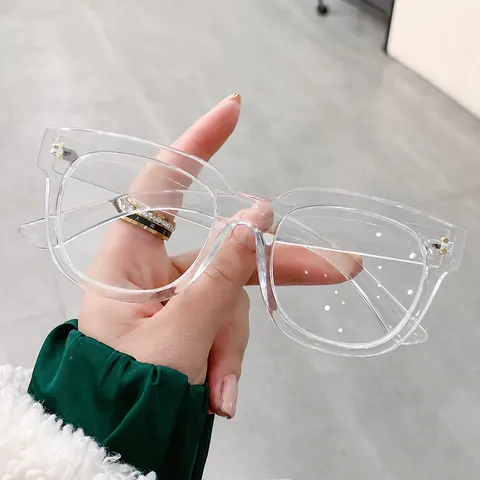 Lunettes de Lecture Anti-Lumière Bleue en TR90 Rétro pour Hommes Femmes Monture Carrée Oversize Vintage