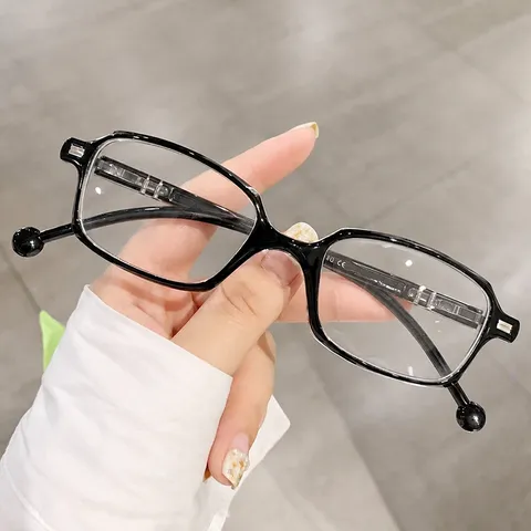 Fashion Anti Blue Light Reading Glasses Women Trendy Small Square Frame Polycarbonate Diopter Vision Correction Eyeglasses For Seniors