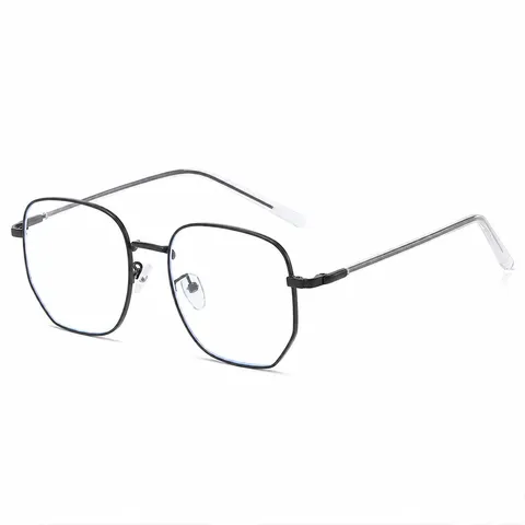 Irregular Polygon Metal Frame Anti-Blue Light Glasses For Women Men Artistic Fashion Decorative Clear Lens Optical Frame Glasses