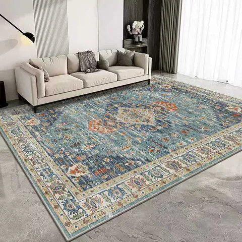 Vintage Persian Style Area Rug Washable Non-Slip Floor Mat Floral Geometric Carpet For Living Room Bedroom Home Decor