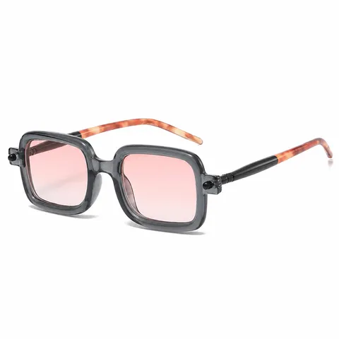 Occhiali da Sole Quadrati Rétro Donna Uomo Personalità Montatura Spessa Occhiali da Sole Polarizzati UV400 Moda INS Stile Street