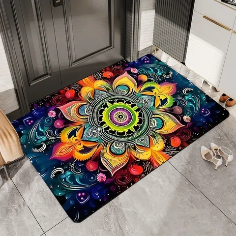 Alfombrilla de Suelo de Tierra de Diatomeas Absorbente para Baño y Puerta de Entrada Secado Rápido Lavable Alfombra Antideslizante Decoración