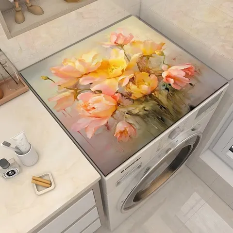 American Light Luxury Washing Machine Cover Mat Diatom Mud Household Sunscreen Bedside Table Mat Refrigerator Dustproof Cover