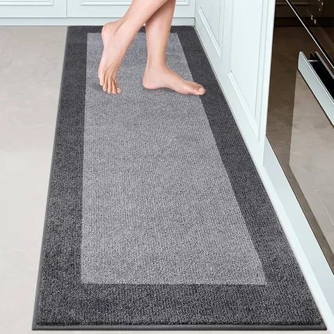 Minimalist Solid Color Loop Pile Carpet Anti-Slip Dirt-Resistant Washable Rug For Home Kitchen Bedroom Entryway Hallway