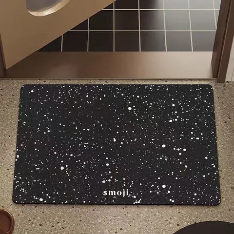 Korean Style Polka Dot Absorbent Floor Mat Non Slip Tech Cloth Doormat For Bathroom Kitchen Entrance Home Decor