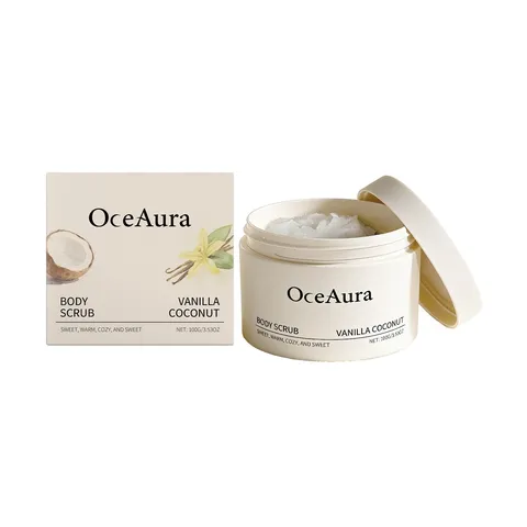 Απολεπιστικό Σώματος OCEAURA Βανίλια Κόκος Ήπιος Καθαρισμός Απολέπιση Ενυδατικό Θρεπτικό Λείανση Σώματος