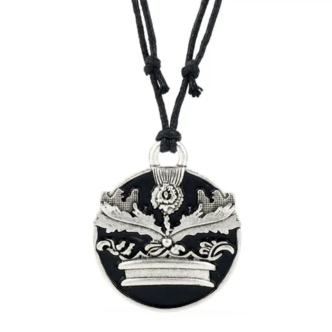 Vintage Schottische Distel Legierung Anhänger Halskette Und Schlüsselanhänger Retro Metal Gotisch Schmuck Geschenk