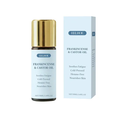 Huile Essentielle Corporelle Roll-On Encens Huile de Ricin Hydratante Nourrissante Peau Sèche Soin Quotidien Huile de Massage