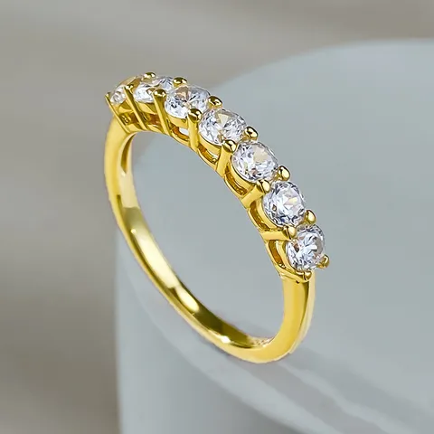 925 Sterlingsilber Zirkonia Ring Damen Mode Europäisch Amerikanisch Stil Luxus Schmuck Fingerring Gold Platinbeschichtet