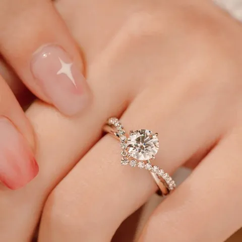 Anillos de Pareja Minimalistas de Plata 925 Franceses Ajustables Anillos de Alianza a Juego con Zirconia Corona para Enamorados Joyería de Boda Regalo