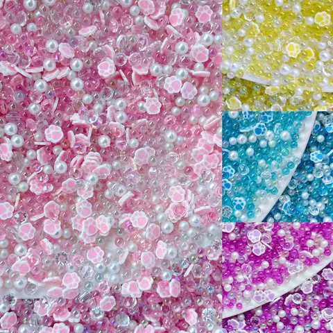 DIY Handmade Beads Material Pack Polymer Clay Cat Claw Bubble Beads Mixed Colors Jewelry Making Slime Filler Accessories