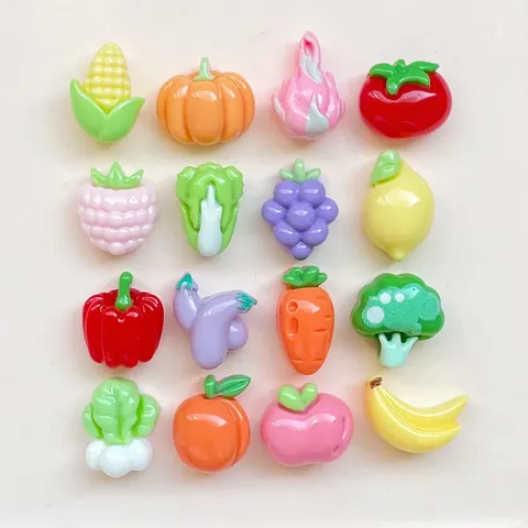 Accessori Artigianali in Resina in Miniatura Frutta Verdura per Nail Art Cover Telefono in Gel Crema Clip Capelli Fai da Te Decorazione