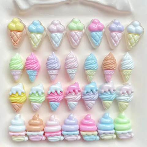 Mini Harz Macaron Eiscreme Handwerk Charm Süßigkeiten Essen Flatback Cabochon Für DIY Haarnadel Handyhülle Tasche Handgemachte Verzierungen