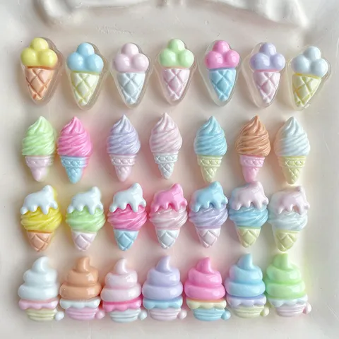 Mini Harz Macaron Eiscreme Handwerk Charm Süßigkeiten Essen Flatback Cabochon Für DIY Haarnadel Handyhülle Tasche Handgemachte Verzierungen