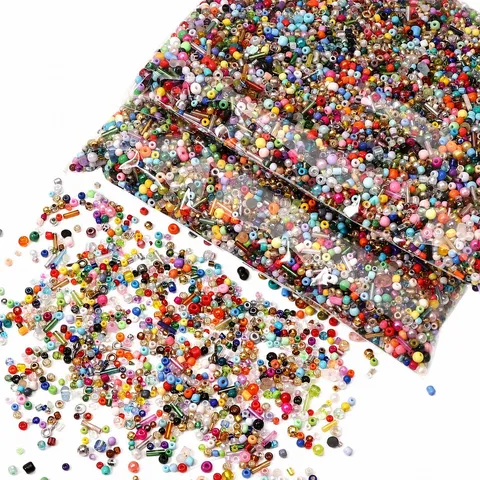 Gemischte Farben Glasperlen Und Röhrenperlen Für DIY Schmuckherstellung Halsketten Armbänder Zubehör Sortierte Handwerksperlen Großpackung
