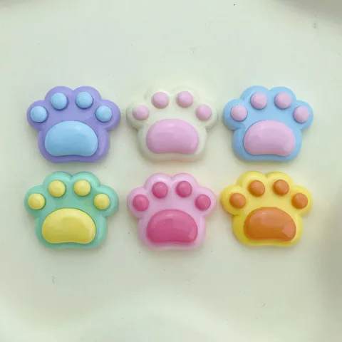 Süße Glänzende Harz Katzenkralle Bärenkralle Anhänger Für DIY Handwerk Handyhülle Kühlschrankmagnet Haarspange Dekoration Bunte Harz Ornamente Zubehör