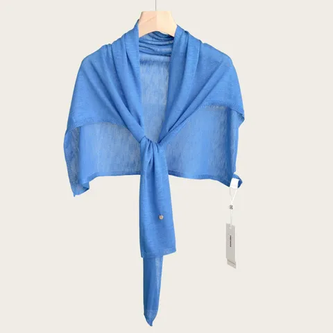 Women T-Shaped Solid Color Knitted Shawl Thin Shoulder Wrap For Summer Air Conditioned Room Neck Guard Fashion Soft Shawl