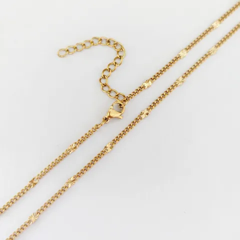 Minimalist Stainless Steel Plain Chain Necklace Bracelet For Women Simple Gold Steel Color Clavicle Chain Jewelry No Pendant