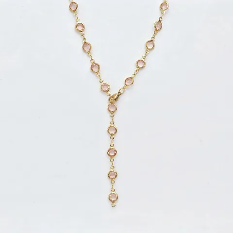 Collana a Y in Acciaio Inossidabile Oro Con Strass Colorati Stile Bohémien Collana Lunga a Goccia per Donna Gioielli alla Moda
