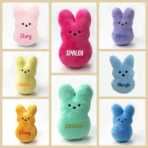 Easter Bunny Plush Toy Stuffed Animal Cute Rabbit Doll Soft Short Plush PP Cotton Toy Festival Gift Home Decor