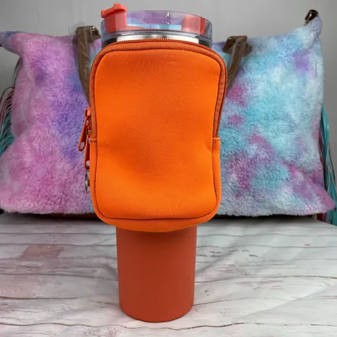 Neopreen Waterfles Pouch Voor Grote Beker Draagbare Rits Mobiele Telefoon Pouch Multifunctionele Koperen Hoes Reizen Outdoor