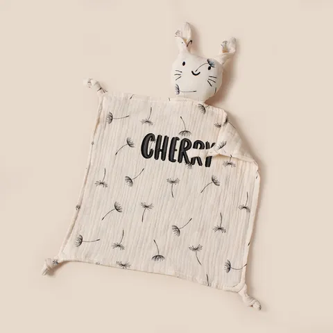 Baby Security Blanket Cotton Gauze Infant Soothing Towel Cute Animal Rabbit Doll Baby Sleep Blanket Comfort Towel Gift