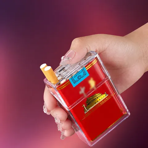 Transparent Plastic Cigarette Case Hard Soft Box Universal Portable Anti Crush Cigarette Storage Box Men