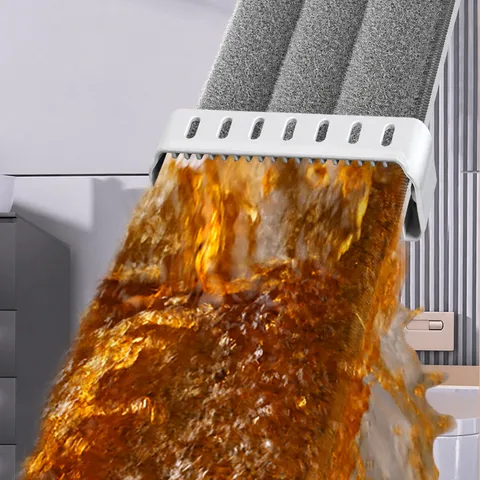 Hands-Free Flat Mop Stainless Steel Pole Microfiber Cloth Dry And Wet Floor Cleaning Tool For Home Household