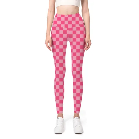 Women High Waist Printed Yoga Pants Slim Fit Stretchy Fitness Leggings Casual Workout Athletic Activewear Bottoms