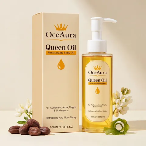 OceAura Queen Oil Aceite Corporal Hidratante Extracto Vegetal Nutritivo Aceite de Masaje Hidratante Para Cuidado de la Piel