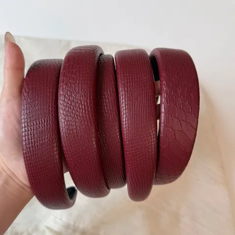 Retro Wine Red Faux Leather Headband For Women Croc Pattern Sponge Padded High Top Headband Ankara Red Hair Band Hair Hoop Handmade Fashion Headpiece