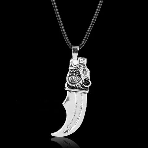 Herren Vintage Viking Wolfszahn Anhänger Halskette Legierung Antik Zinn Wolf Zahn Charm Halskette Herren Schmuck Geschenk