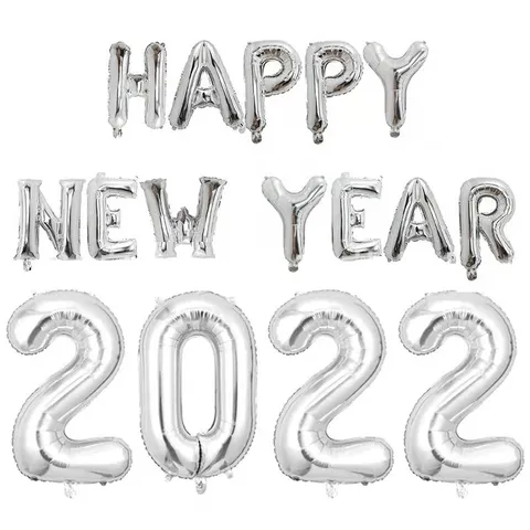 Decorazione per Festa di Capodanno Palloncino in Foglio di Alluminio Set di Palloncini con Lettere e Numeri Forniture per Celebrazione Festiva