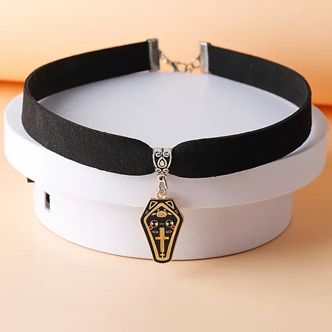 Halloween Gothic Alloy Pendant Choker Necklace Dark Style Spider Bat Skull Jewelry Gift