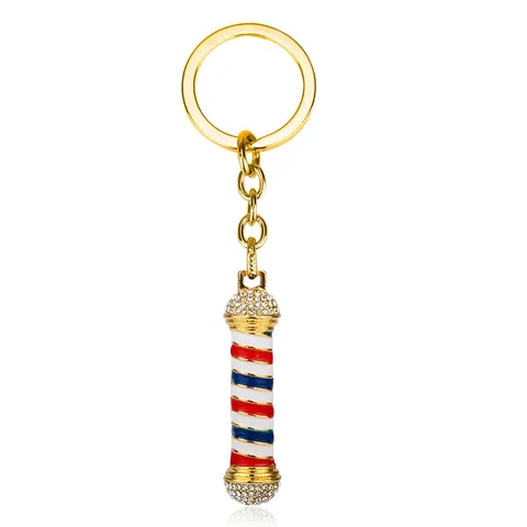 Collana con Ciondolo a Palo di Barbiere in Lega alla Moda con Strass Placcato Oro Argento Regalo di Gioielli Casual per Donna
