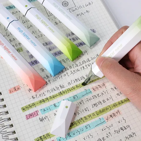 Surligneurs Dégradé Stylos Esthétique Pastel Mignon Ensemble de Marqueurs Surligneurs pour Étudiants École Bureau Fournitures