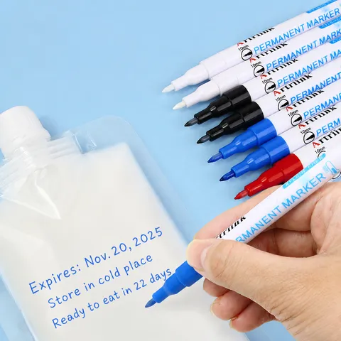 Stylo Marqueur Permanent Imperméable Séchage Rapide Congélation Stockage Froid En Plastique Pour Bureau École
