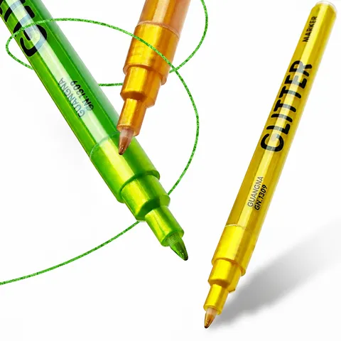 Stylos Marqueurs Pailletés Pointe en Nylon Couleurs Variées Peinture Artistique Graffiti Stylo de Marquage Papeterie Colorée