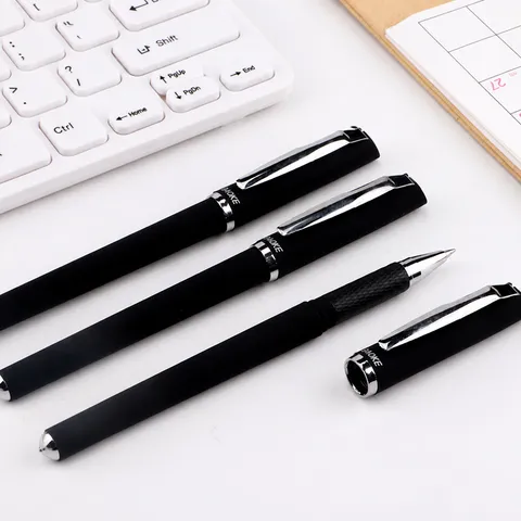 Baoke Gel Ink Pens Smooth Writing Black And Red Ink Refills Comfortable Rubber Grip Business Office School Sign Pens